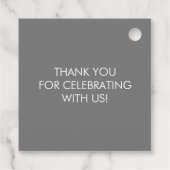 Étiquettes Cadeau Bébé Eléphant Anniversaire Balises cadeaux, bleu e (Dos)