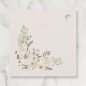 Étiquettes Cadeau bébé en fleur d'ivoire baby shower fleuri (Dos)