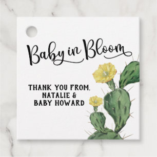 Étiquettes Cadeau Bébé En Fleur Douche Succulente Favor Balise