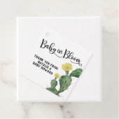 Étiquettes Cadeau Bébé En Fleur Douche Succulente Favor Balise (En situation)