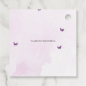 Étiquettes Cadeau Bébé en fleur Fleur sauvage Bow Girl Baby shower (Dos)