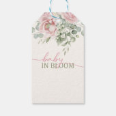 Étiquettes Cadeau Bébé en Fleur Rose Foncé Floral (Dos)