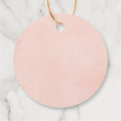 Étiquettes Cadeau Bébé fille bois forêt animaux verdure rose (Dos)