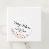 Étiquettes Cadeau bébé fleur sauvage en fleurs (En situation)