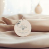 Étiquettes Cadeau Bébé Floral En Fleur Bleu Bébé Garçon Douche