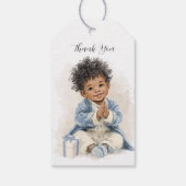 Étiquettes-cadeau Bébé Garçon Afro-Américain (Dos)