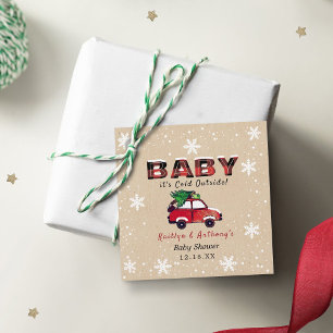 Étiquettes Cadeau Bébé Il fait froid dehors   Baby shower de Noël