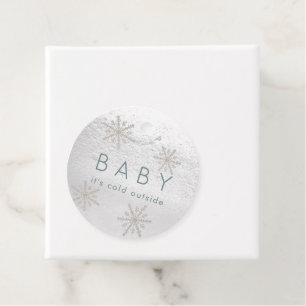 Étiquettes Cadeau Bébé Il fait froid dehors Baby shower Merci