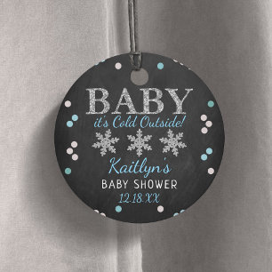 Étiquettes Cadeau Bébé Il fait froid dehors garçons Baby shower d'hi