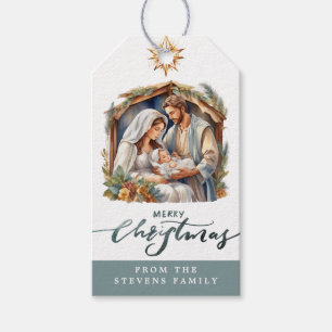 Étiquettes-cadeau Bébé Jésus Nativité Tags cadeaux