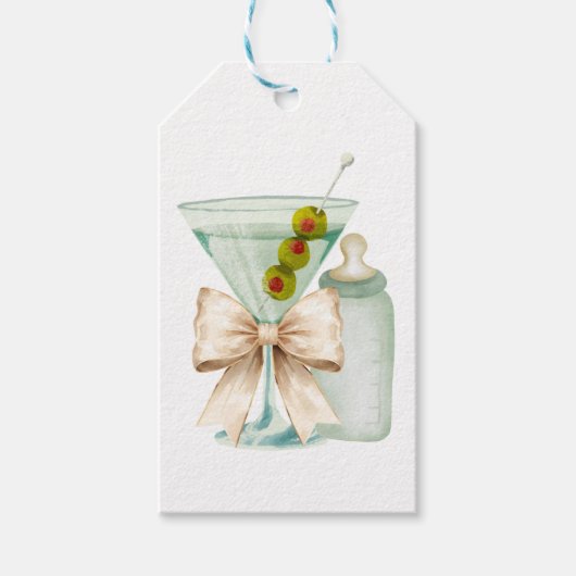 Étiquettes-cadeau Bébé Martini (Devant)
