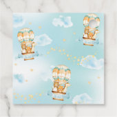 Étiquettes Cadeau Bébé mignon Animaux Hot Air Balloon Merci (Dos)