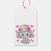 Étiquettes-cadeau Bébé mignon Eléphant fille (Dos)