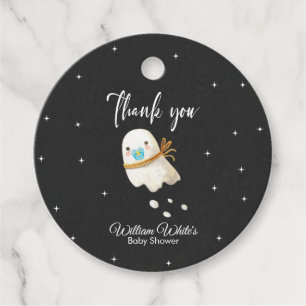 Étiquettes Cadeau Bébé mignon fantôme Halloween Baby shower d'automn