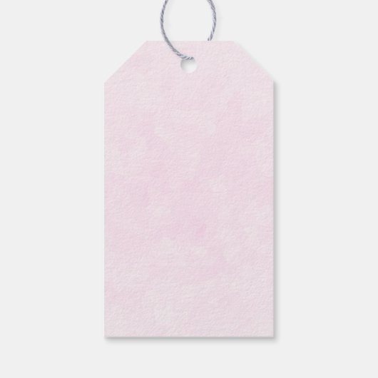 Étiquettes-cadeau Bébé mignon lapin dans une couverture de coeur Mer (Dos)