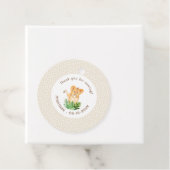 Étiquettes Cadeau Bébé mignon Lion Jungle Pluie Merci Anniversaire (En situation)