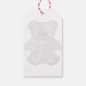 Étiquettes-cadeau Bébé mignon Ours en noir et blanc Texte personnali (Dos)