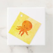 Étiquettes Cadeau Bébé mignon poulpe Cartoon (En situation)