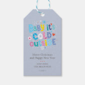 Étiquettes-cadeau Bébé moderne Son froid dehors Dusty Blue (Devant)