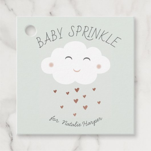 Étiquettes Cadeau Bébé nuage mignon sprinkle (Devant)