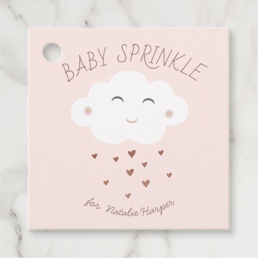 Étiquettes Cadeau Bébé nuage mignon sprinkle (Devant)