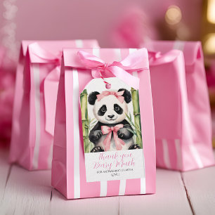 Étiquettes-cadeau Bébé Panda fille Baby shower Merci béary beaucoup
