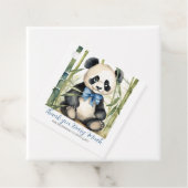 Étiquettes Cadeau Bébé Panda ours Garçon Baby shower Merci (En situation)