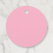 Étiquettes Cadeau Bébé rose (couleur solide) (Dos)