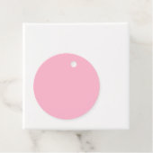 Étiquettes Cadeau Bébé rose (couleur solide) (En situation)