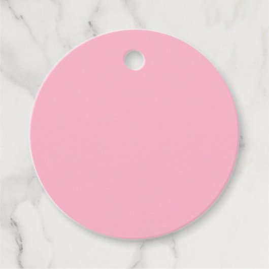 Étiquettes Cadeau Bébé rose (couleur solide) (Devant)