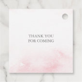 Étiquettes Cadeau Bébé rose son Baby shower d'hiver froid à l'extéri (Dos)