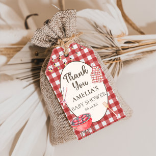 Étiquettes-cadeau Bébé rouge-Q Baby shower Balises cadeaux