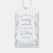 Étiquettes-cadeau Bébé Shower Flocon de Neige Gelée Hivernale Bébé I (Devant)