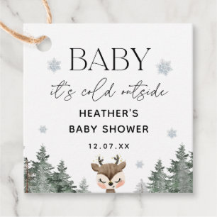 Étiquettes Cadeau Bébé son Baby shower froid à l'extérieur de l'hive