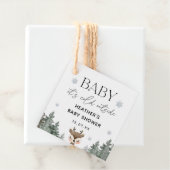Étiquettes Cadeau Bébé son Baby shower froid à l'extérieur de l'hive (En situation)