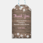 Étiquettes-cadeau Bébé son froid à l'extérieur du Baby shower d'hive (Devant)