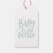 Étiquettes-cadeau Bébé son froid en dehors des vacances (Devant)