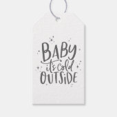 Étiquettes-cadeau Bébé son froid en dehors des vacances (Devant)