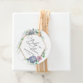 Étiquettes Cadeau Bébé Succulent en fleur Plante Favoriser (En situation)