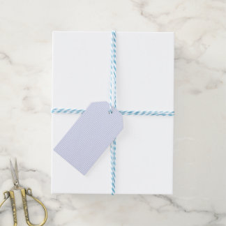 Étiquettes-cadeau Bébé Tendre Bleu Pâle Ciel Bleu et Rayure Blanche