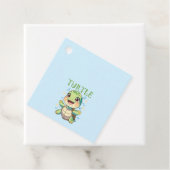 Étiquettes Cadeau Bébé Tortue Mignon (En situation)
