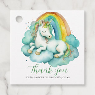 Étiquettes Cadeau Bébé Unicorn Unisex Baby shower Merci