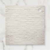 Étiquettes Cadeau Bébé's Breath Mason Jar White Brick Mariage (Dos)