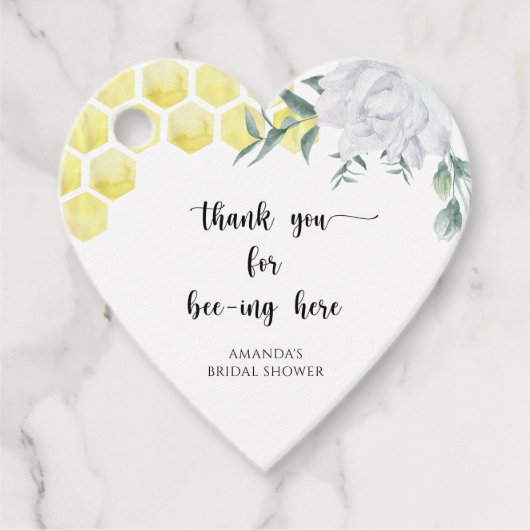 Étiquettes Cadeau Bee merci pour l'abeille ici (Devant)