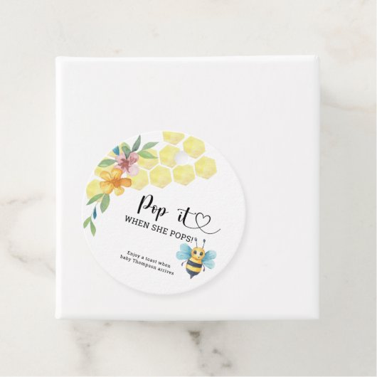 Étiquettes Cadeau Bee Pop it When elle pops (En situation)
