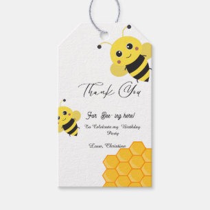 Étiquettes-cadeau Bee Thèmes fête d'anniversaire merci