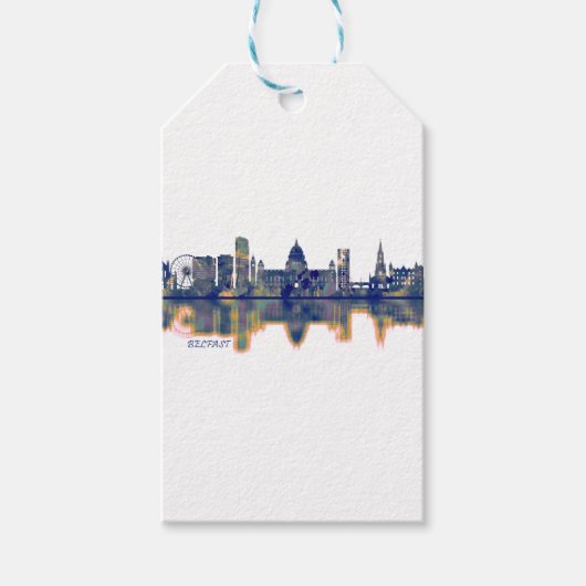 Étiquettes-cadeau Belfast Skyline (Devant)