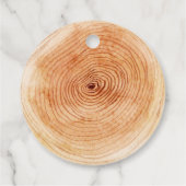 Étiquettes Cadeau Belle aquarelle Bois Slice Watch Me Grow Fav (Dos)