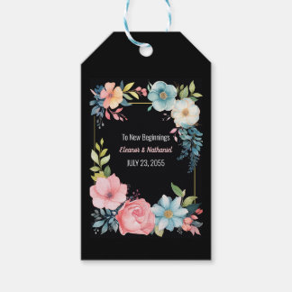Étiquettes-cadeau Belle aquarelle colorée Mariage floral