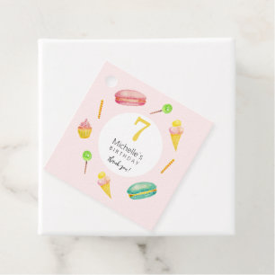 Étiquettes Cadeau Belle aquarelle d'été pour la fête d'anniversaire